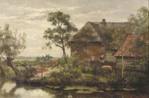 TEN HOET Hendrik Gerard 1855-1928,Boerenhuisje te Staphorst,1883,Christie's GB 2001-01-30