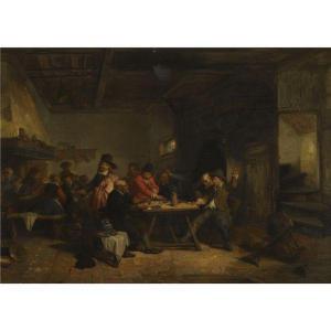 TEN KATE Herman Fred. Carel 1822-1891,THE GAMBLERS,1860,Sotheby's GB 2010-12-13