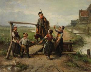 TEN KATE Johannes Marius 1859-1896,Children at the water's edge,Bonhams GB 2024-03-13