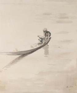TEN KLOOSTER Johannes Frederik Engelbert 1873-1940,A fisherman in a boat,Venduehuis NL 2022-11-24
