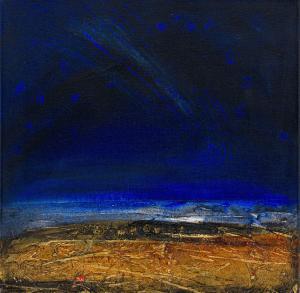 TEN KROODEN Lynette 1955,Night Sky in Gold and Blue,Strauss Co. ZA 2022-10-25