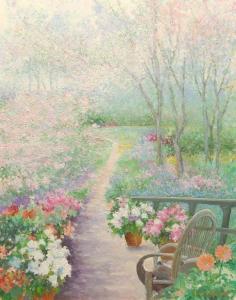 TENBUSCH Laine,Floral garden.,20th Century,Aspire Auction US 2020-02-13