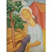 TENEH TANNENBAUM Yoel 1889-1973,woman with goat,Sotheby's GB 2006-03-16