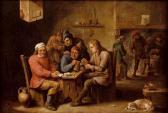 TENIERS Abraham 1629-1670,les joueurs de cartes,Mercier & Cie FR 2007-03-25