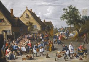 TENIERS David II 1610-1690,A COUNTRY WEDDING FEAST,Sotheby's GB 2014-07-10