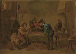 TENIERS David II 1610-1690,A game of backgammon in the inn,Christie's GB 2003-08-28