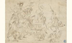 TENIERS David II 1610-1690,scène de sorcellerie,Kohn FR 2005-03-25