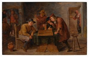 TENIERS David II 1610-1690,Tric-Trac Players in a Tavern,Sotheby's GB 2024-02-01