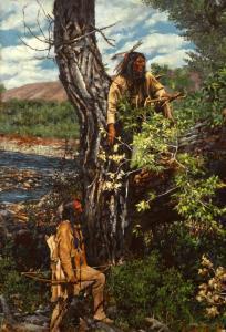 TENNANT Craig 1946,Untitled (Indians by a Stream),Jackson Hole US 2024-02-17