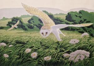 TENNENT John 1926-1995,Barn owl and young, no.24/95,The Cotswold Auction Company GB 2023-01-24