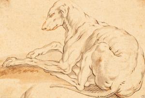 TER BORCH Gerard 1617-1681,Dog Lying Down,Simon Chorley Art & Antiques GB 2023-07-25