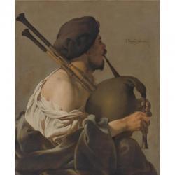 TER BRUGGHEN Hendrick 1588-1629,BAGPIPE PLAYER IN PROFILE,Sotheby's GB 2009-01-29