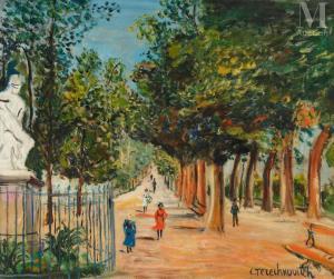 TERECHKOVITCH Constantin 1902-1978,Promenade dans le parc,Millon & Associés FR 2024-04-23