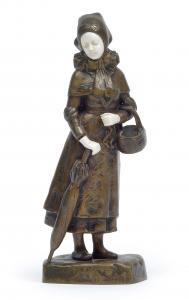 teresczcuk peter,A striding girl with a basket and lampshade,1900,Palais Dorotheum AT 2015-09-24