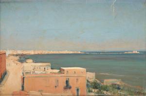 TERLINDEN Félix 1836-1912,Le vieux port d\’Alexandrie,Horta BE 2018-11-12