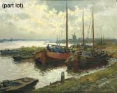 TERLOUW Kees 1890-1948,Moored barges at dusk,Christie's GB 2004-02-03