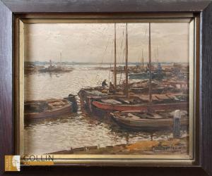 TERLOUW Kees 1890-1948,Vue d'un port,Delorme-Collin-Bocage FR 2024-03-28