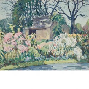 TERRELL Allen Townsend 1897-1986,Garden at Riverhead, Long Island,William Doyle US 2015-10-07