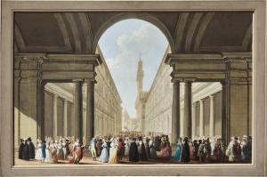 TERRENI Giuseppe Maria,A View of the Uffizi and the Piazza della Signoria,Sotheby's 2023-01-25