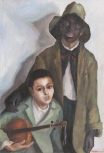 TERRISSE Tita,Les petits ramoneurs et musicien de rue,1918,Damien Leclere FR 2013-04-13