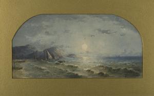 TERRY Frederick Casemero 1827-1869,Coastal Scene,Leonard Joel AU 2018-06-05