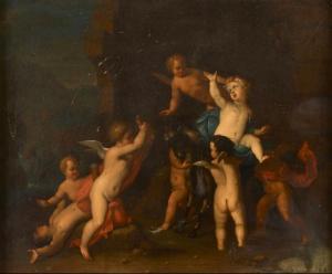 TERWESTEN Matheus 1670-1757,Cortège d'amours,1718,Artcurial | Briest - Poulain - F. Tajan 2022-02-22