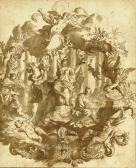 TERWESTEN Matheus 1670-1757,Study for a wall decoration: a seated allegorical ,Christie's 2001-01-24