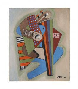 TERZIAN Georges 1939-2021,Le harpiste,2005,Christie's GB 2016-10-21