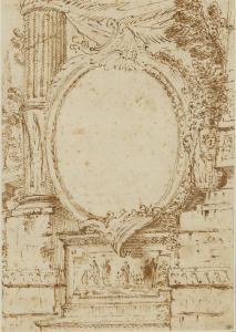 TESI Mauro Antonio 1730-1766,Design for an architectural cartouche,Rosebery's GB 2023-07-19