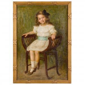 TESSARI Vittorio 1860-1947,Ritratto di bambina seduta,1916,Wannenes Art Auctions IT 2024-02-06
