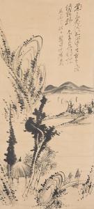 TESSEKI Fujimoto 1816-1863,Figures in a Landscape,Bonhams GB 2018-12-17