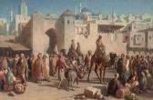 TESSON Louis 1820-1870,A busy Arab market,Christie's GB 2007-02-21