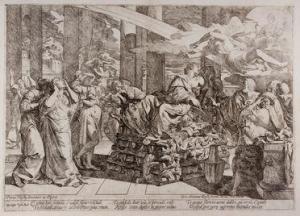 TESTA Giovanni Cesare 1630-1655,Didone sulla pira funebre.Da Pietro Testa.,Gonnelli IT 2017-10-09