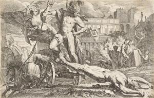 TESTA Pietro,Achilles Dragging Hector's Corpse around the Walls,1648,Swann Galleries 2024-04-18