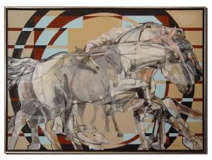 TESTA SECCA joe,Abstract Fantasy Composition with Horses,Burchard US 2010-10-24