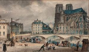 TESTARD Jacques Alphonse 1810,Notre-Dame et l'ancien Hôtel-Dieu,Lucien FR 2019-03-18