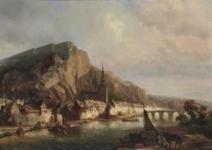 TETAR VAN ELVEN Pierre Henri Theodore 1828-1896,A View of Dinant,1852,Neumeister DE 2020-05-06