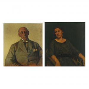 TETENS Vilhelm 1871-1957,Male and female portait,1929,Bruun Rasmussen DK 2015-11-30