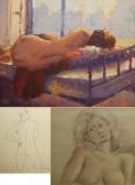 TEUW Mo,Nude Lady on a Bed,1907,Keys GB 2009-08-07