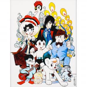 TEZUKA Osamu 1949,GATHERING OF CHARACTERS,2019,New Art Est-Ouest Auctions JP 2022-11-26