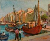 THéLIER Lié 1902-1976,Le port de Toulon,1948,Art Richelieu FR 2019-10-10