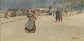 THACKERAY Lance,A Woman Carrying a Basket Watched by two Soldiers,Mellors & Kirk 2021-09-07
