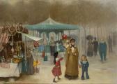 Thaddeus Henry Jones,Mother and children at a winter fair in the Tuiler,1981,Rosebery's 2021-03-23