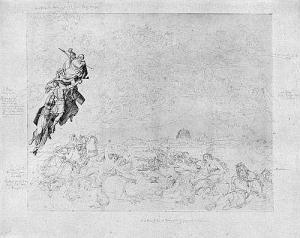 THAETER Julius 1804-1870,Die Hunnenschlacht,Galerie Bassenge DE 2014-11-27