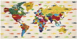 THAIER Helal 1967,A POLITICAL MAP OF THE WORLD,2013,Sotheby's GB 2014-10-13