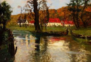 THAULOW Frits 1847-1906,LANDSCAPE WITH LAKE,Amelia Jeffers US 2024-03-07