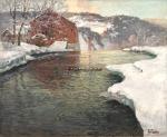 THAULOW Frits 1847-1906,Vinter ved Mesnaelven,Blomqvist NO 2008-11-18