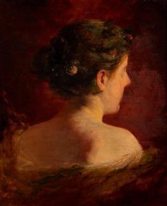 THAYER Abbott Handerson 1849-1921,Woman in Rear Profile,Hindman US 2022-05-10