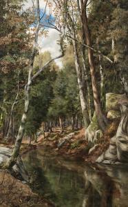 THAYER Francis 1873,Forested Stream,19th century,Skinner US 2020-01-23