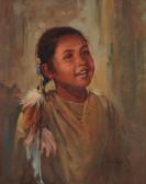 THAYER Karen,Portrait of a young Native American girl,John Moran Auctioneers US 2022-07-26